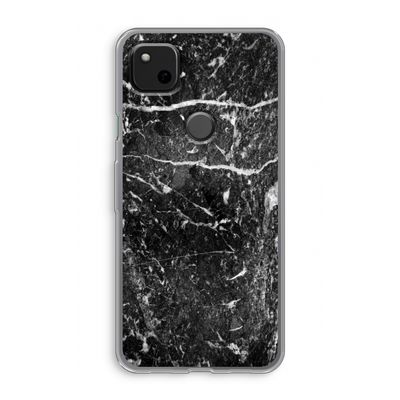 Zwart marmer: Google Pixel 4a Transparant Hoesje