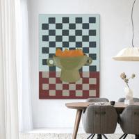 Urban Cotton Wandkleed 'Eclectic Series 2' 80 x 110cm in Frame - black