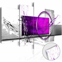 Afbeelding op acrylglas - Abstract in paars,  5luik - thumbnail