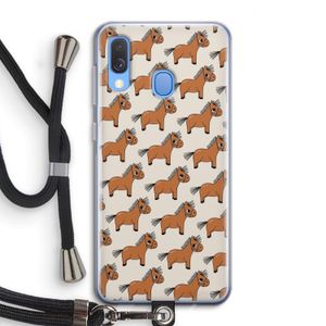 Pony: Samsung Galaxy A40 Transparant Hoesje met koord