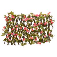 Kunstplant klimop op latwerk uittrekbaar 180x30 cm donkerroze - thumbnail