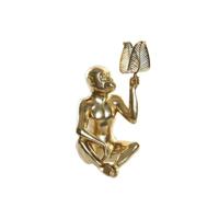 Decoratieve figuren DKD Home Decor Gouden Hars Aap (27 x 25 x 43.5 cm)