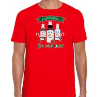 Fout kersttrui t-shirt voor heren - IJskoud bier - rood - Christmas beer