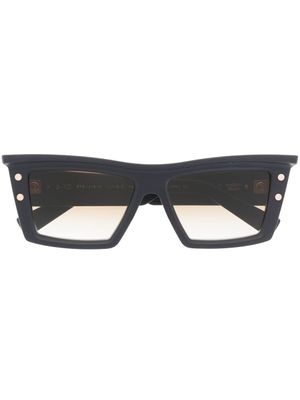 Balmain Eyewear lunettes de soleil teintées à monture carrée - Bleu