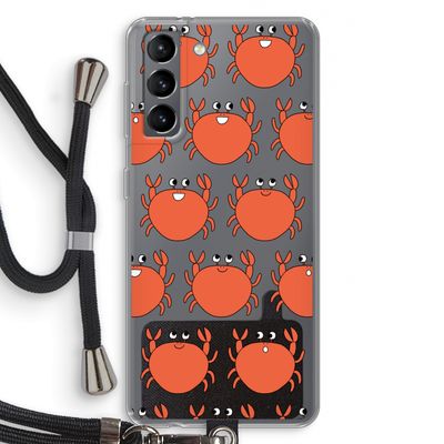 Krab: Samsung Galaxy S21 Transparant Hoesje met koord