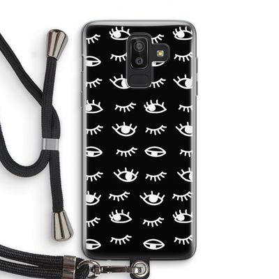 Eye pattern #3: Samsung Galaxy J8 (2018) Transparant Hoesje met koord
