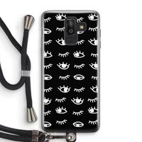 Eye pattern #3: Samsung Galaxy J8 (2018) Transparant Hoesje met koord