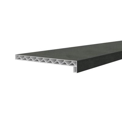 Novaboard stonelook vensterbank 250 mm Leisteen donkergrijs