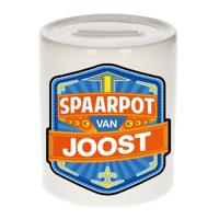 Kinder spaarpot met naam - Joost - keramiek - met dop - wit - Sparen - Spaargeld van Joost
