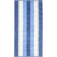 Cawö Cawo Noblesse Stripes Gastendoekje 30x50 saphir