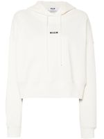 MSGM hoodie en coton à logo imprimé - Tons neutres