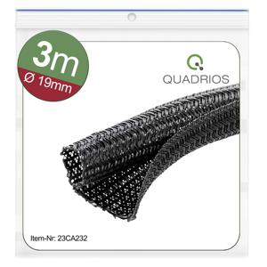 Quadrios 23CA232 23CA232 Gevlochten slang Zwart Polyester 19 tot 20 mm 3 m