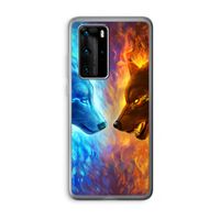 Fire & Ice: Huawei P40 Pro Transparant Hoesje