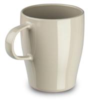 Plasticforte Bekers - 1x stuks - kunststof - beige - 300 ml - onbreekbare mokken - camping - kind