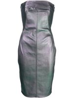 Rick Owens robe-bustier à effet irisé - Violet