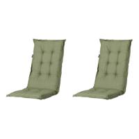 Madison - Kussen lage rug Basic green - 105x50 - Groen - 2 Stuks