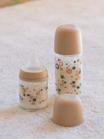 Glazen babyfles 120 ml speen SXPro S Wonderland SUAVINEX beige Glazen babyfles 120 ml speen SXPro S Wonderland SUAVINEX beige