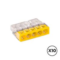 Snelsluiting Wago 2,5 mm 5 Verbindingen (10 Stuks)