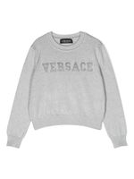 Versace Kids pull à logo appliqué - Argent