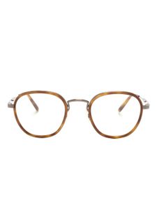 Oliver Peoples lunettes de vue rondes à effet écailles de tortue - Marron