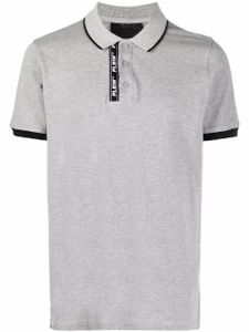 Philipp Plein polo à bande logo - Gris