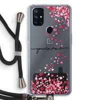 Hartjes en kusjes: OnePlus Nord N10 5G Transparant Hoesje met koord
