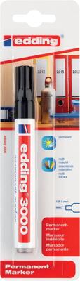 Edding permanent marker 3000, zwart, blister van 1 stuk