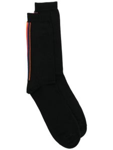 Paul Smith chaussettes en coton à détails rayés - Noir