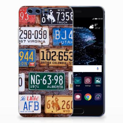 Huawei P10 Plus | Siliconen hoesje | met foto Kentekenplaten
