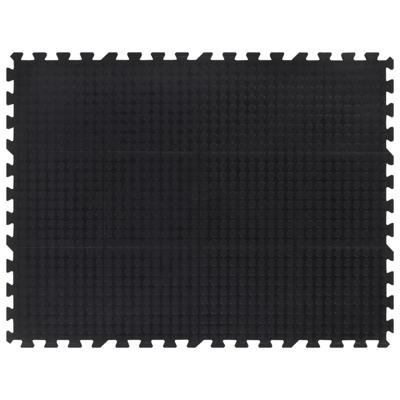 VidaXL Rubbertegel 12 mm 90x120 cm zwart