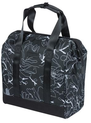 Basil Fietsshopper grand flower mik 23l 12 x 35 x 35 cm - zwart