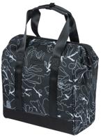 Basil Fietsshopper grand flower mik 23l 12 x 35 x 35 cm - zwart