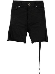 Rick Owens DRKSHDW short en jean à bords francs - Noir