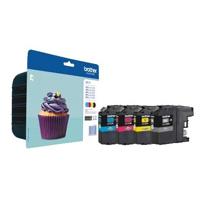 Inktcartridge brother lc-123valbp zwart +3 kleuren | 4 stuks