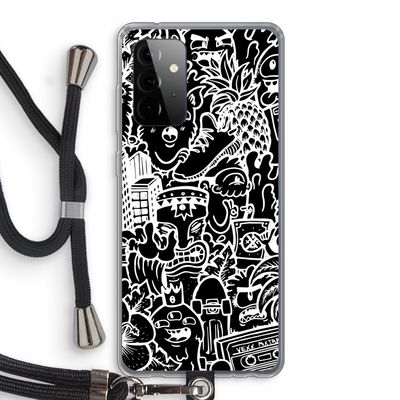Vexx Black Mixtape: Samsung Galaxy A72 5G Transparant Hoesje met koord
