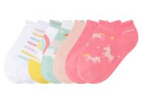 lupilu 7 paar kinder sokken (wit/mint/roze, 19-22)