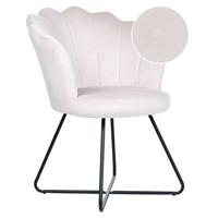 Beliani - LOVELOCK - Fauteuil - Off-white - Fluweel - thumbnail