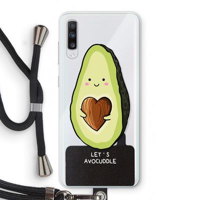 Avocuddle: Samsung Galaxy A70 Transparant Hoesje met koord