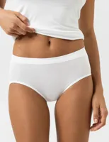 Emotion - dames taille slip viscose - Comfortabele hoge dames onderbroek - Katoenen kruisje - 42 - Wit | Dames slip - Onderbroek - Ondergoed - 42 -