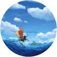 Fotobehang - Moana Ocean is Calling 125x125cm - Rond - Vliesbehang - Zelfklevend - thumbnail