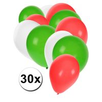 Feestartikelen ballonnen in Bulgaarse kleuren - thumbnail