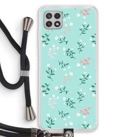 Small white flowers: Samsung Galaxy A22 4G Transparant Hoesje met koord