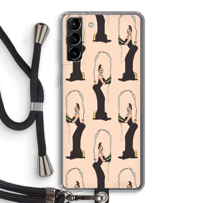 Pop Some Kim: Samsung Galaxy S21 Plus Transparant Hoesje met koord