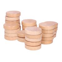 Losse sjoelschijven - 30x st - 48 mm - beukenhout - sjoelen schijven