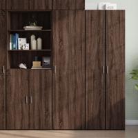 Hoge kast 50x42,5x185 cm bewerkt hout bruin eikenkleur