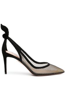 Aquazzura escarpins à empiècements en mesh 85 mm - Noir