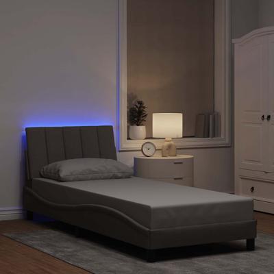 Bedframe zonder matras "Hanko" 80x200 cm stof taupe