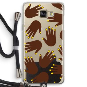 Hands dark: Samsung Galaxy A5 (2016) Transparant Hoesje met koord