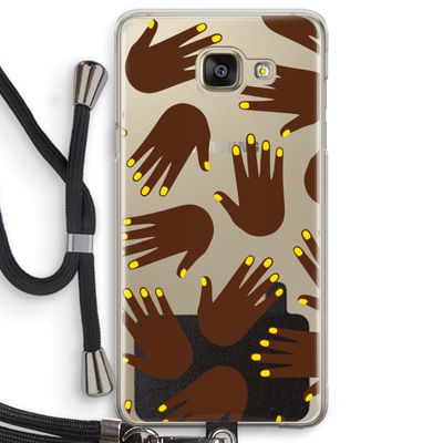 Hands dark: Samsung Galaxy A5 (2016) Transparant Hoesje met koord