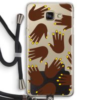 Hands dark: Samsung Galaxy A5 (2016) Transparant Hoesje met koord